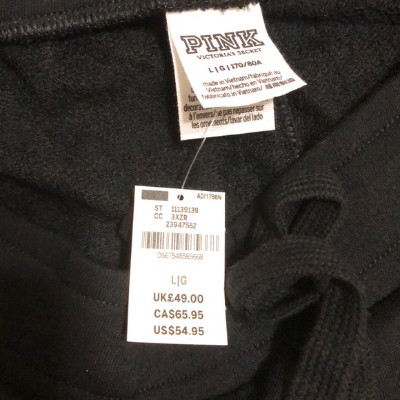 🎨 NWT VS Pink NWT black and white jogger pant - Picture 2 of 3